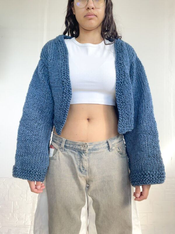saco crop tejido reworked - Imagen 17