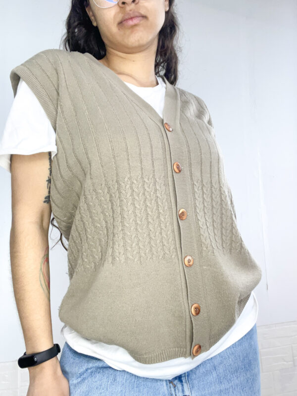 chaleco beige SALE - Imagen 7