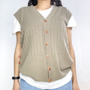 chaleco beige SALE