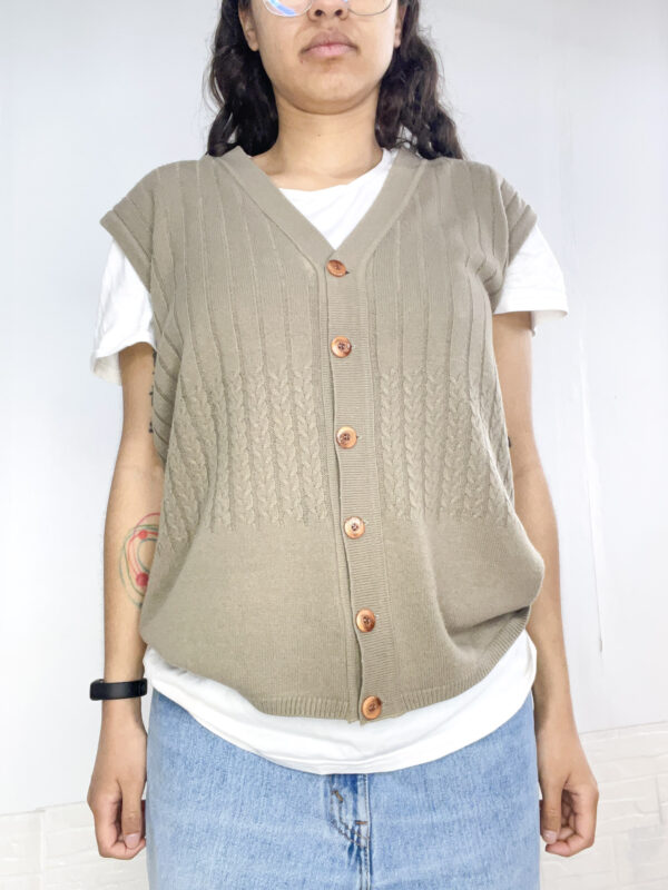chaleco beige SALE
