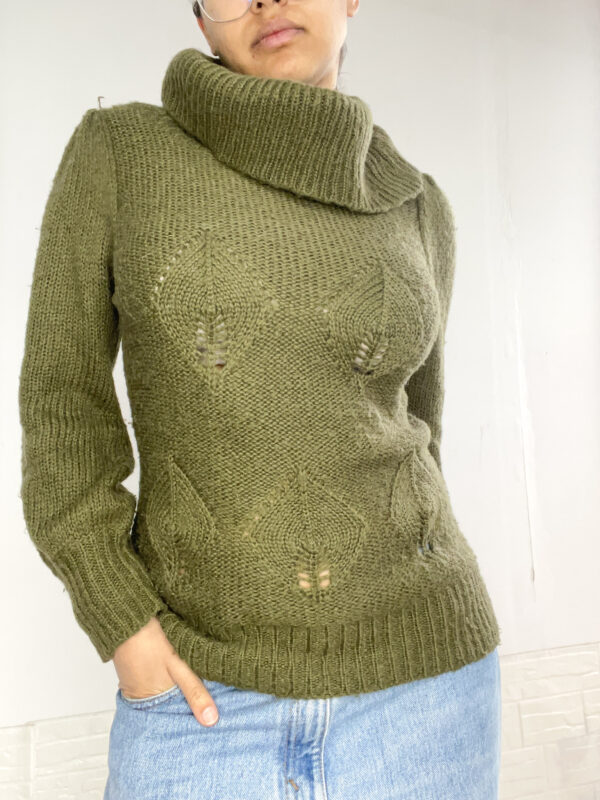 Polerón verde tejido SALE - Imagen 6