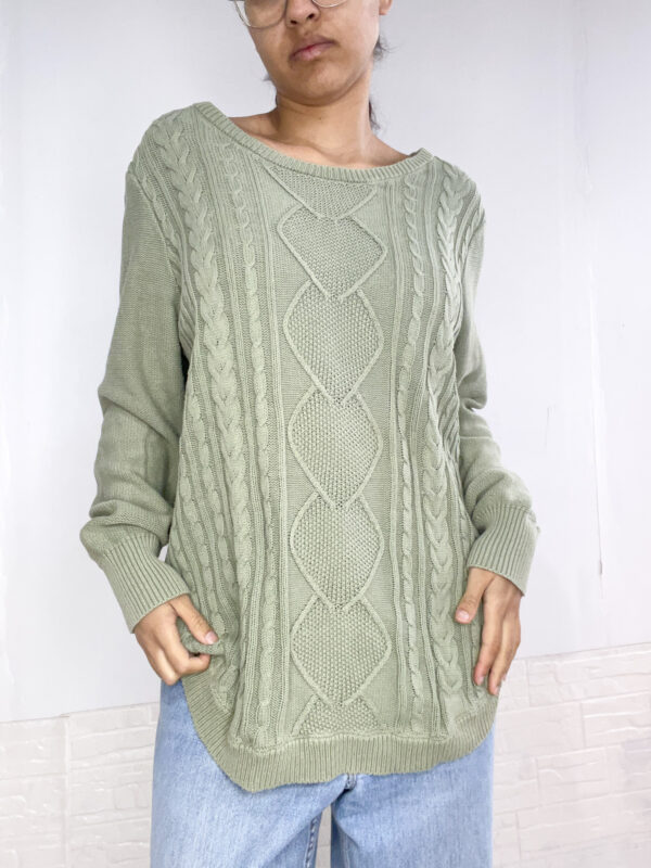 Buzo tejido verde claro SALE