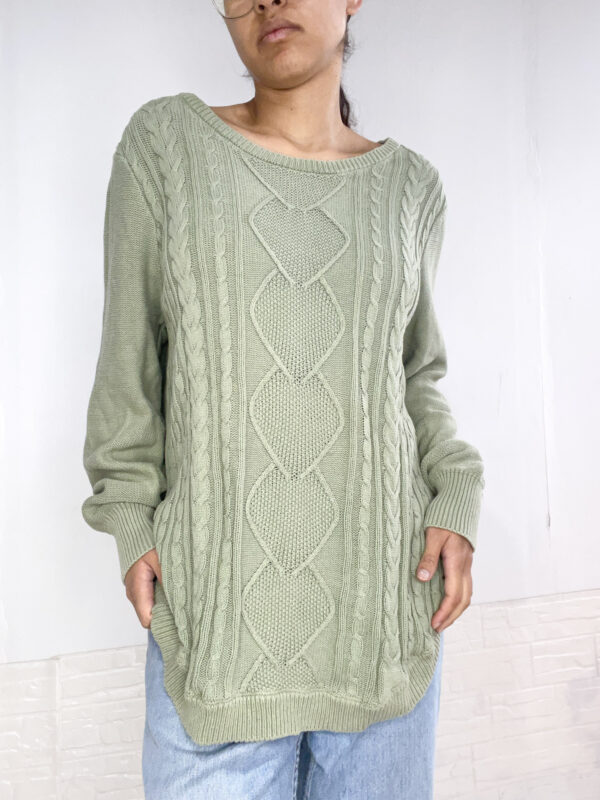 Buzo tejido verde claro SALE - Imagen 7