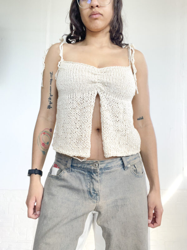 top tejido blanco reworked - Imagen 7