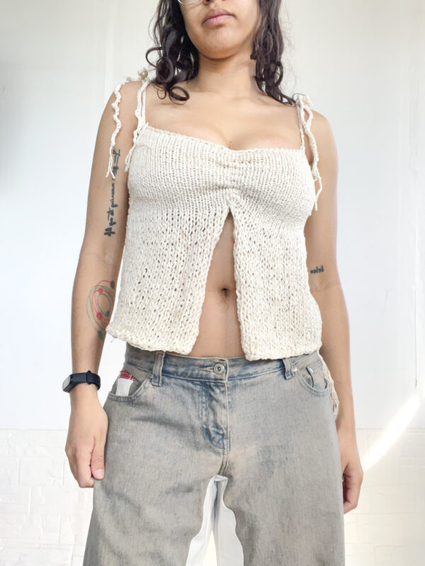 top tejido blanco reworked - Imagen 8