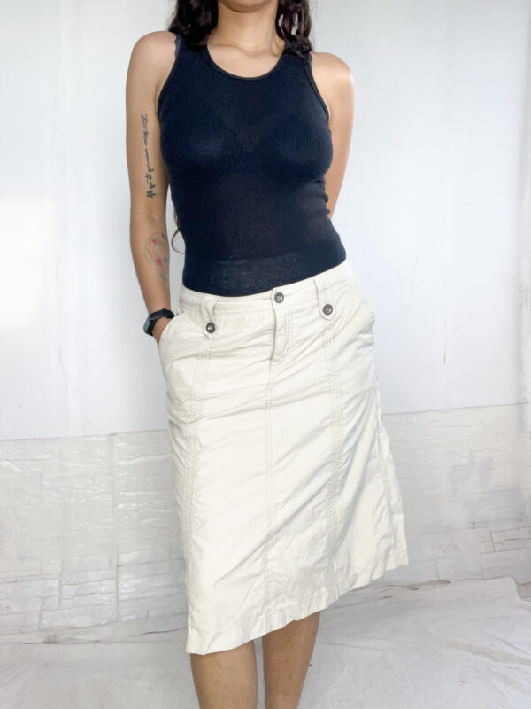 Pollera midi beige - Imagen 4
