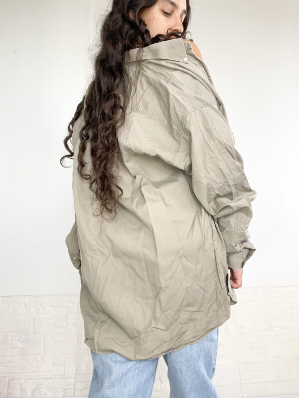 sobrecamisa beige - Imagen 4