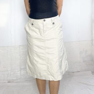 Pollera midi beige