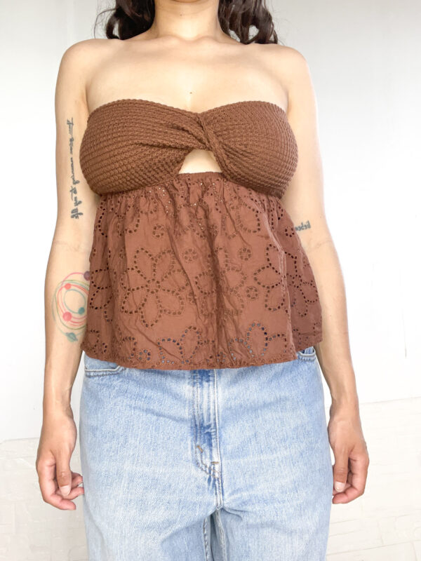 top strapless marrón - Imagen 8