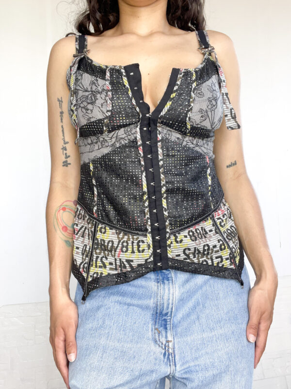 top estilo corset estampado - Imagen 2