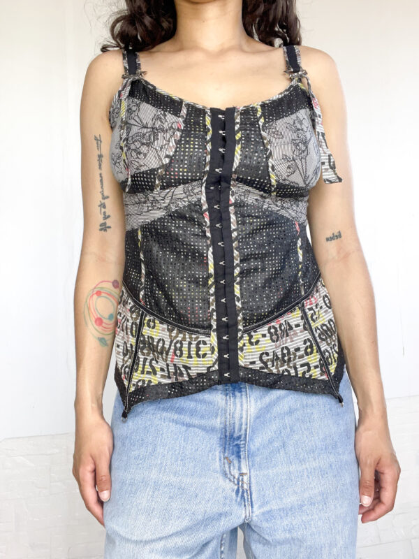 top estilo corset estampado - Imagen 5