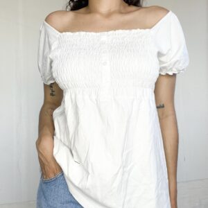 Blusita elastizada blanca