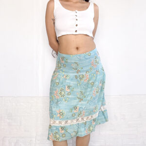 Pollerita midi estampada