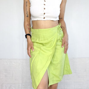 Pollera cruzada verde