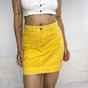 mini de jean amarilla SALE