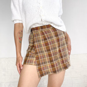 short pollera acuadrillé