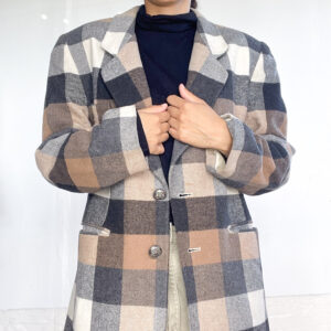 blazer acuadrillé de paño