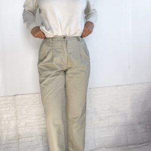 Pantalón con pinzas beige