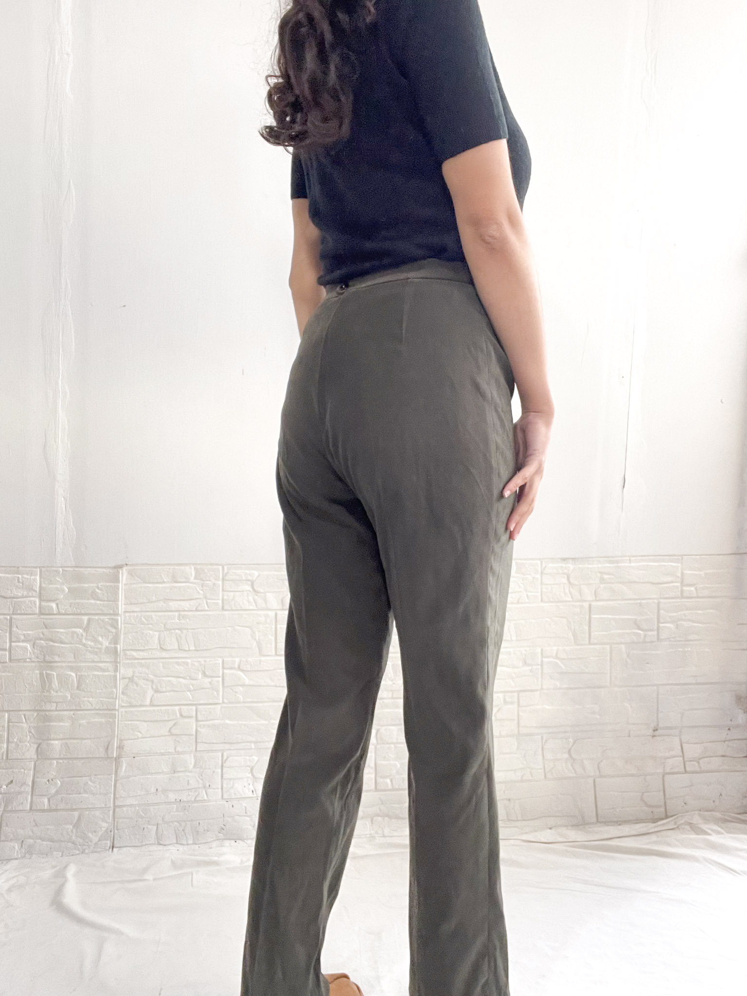 Pantalón de vestir verde SALE - Imagen 5
