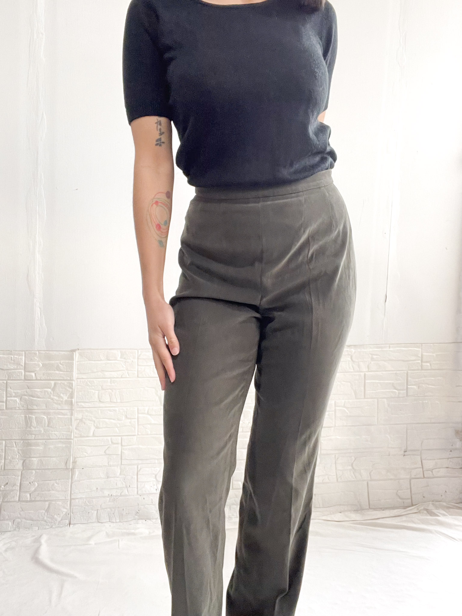 Pantalón de vestir verde SALE - Imagen 6